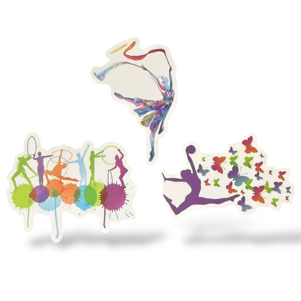 Rhythmic Gymnastics Hoop Ball Ribbon Butterflies Stickers